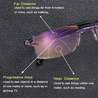 Rimless Anti Blue Ray Reading Glasses Men Women