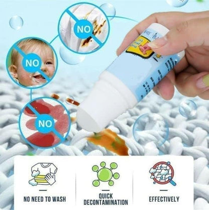 Stain Remover for Clothes Roller-Ball Cleaner White Cotton Clothes Stain Remover Roll Bead Design Instant Stain Remover for Cotton, Linen, Polyester,Blended Fabric, Denim, Down Jacket etc.